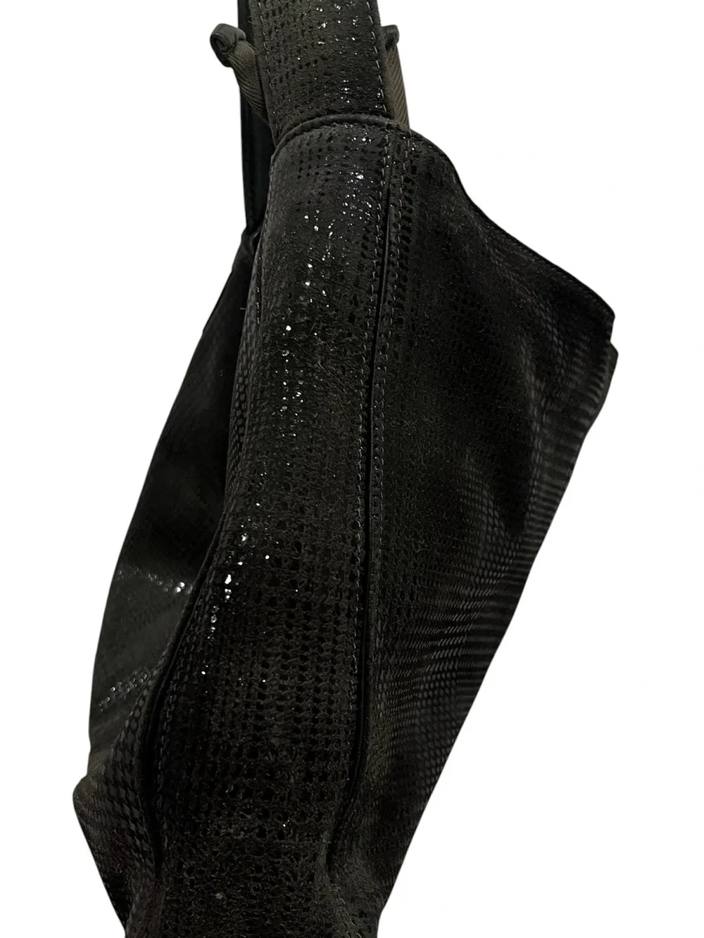 Marco Bucciani Made in Italy dark green leather sparkle Hobo Shoulder Bag